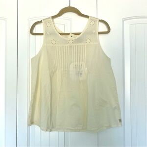 💛 NWT Cream Eyelet Tank by Toad&Co